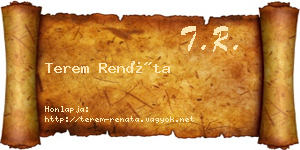 Terem Renáta névjegykártya